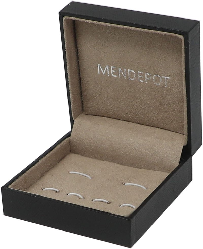 MENDEPOT Men Formal Wear Dress Shirt Cufflinks And Studs Set With Box Wedding Groom Groomsmen Gift - Image 5